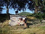 Beim Berg im Hintergrund handelt es sich um die 2.000 Jahre alte Festung Perperikon.